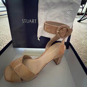 Stuart Weitzman Patent Platform Sandals